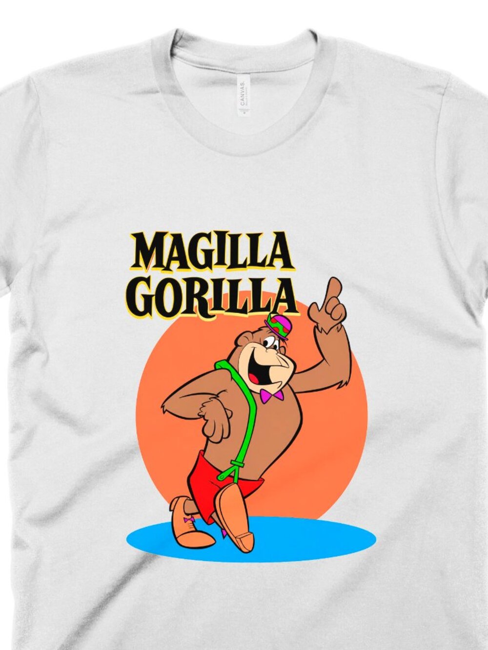 Magilla Gorilla T-Shirt Retro Cartoon Tv Show Graphic Tee Mens Baseball Raglan